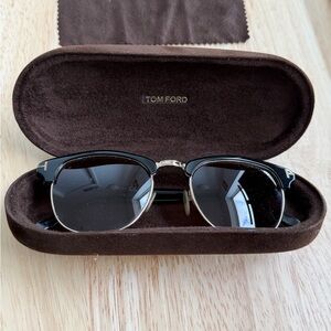 Tom Ford Henry Black Sunglasses with Brown Case